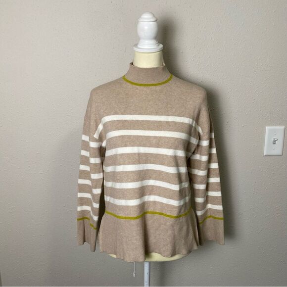 Tahari Super Soft Striped Mock Neck Tunic Sweater Women's Size Small - Picture 11 of 16